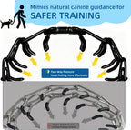 Safe obedience dog training hardware with even pressure distribution design