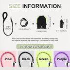 LEOSASA triple pet lead rope highlighting the three hundred and sixty degree rotating tangle-free swivel mechanism.