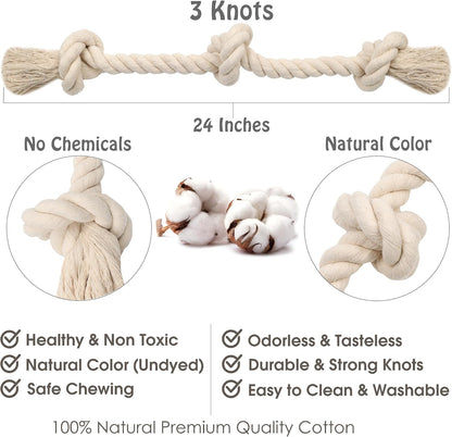 Barida premium Turkish cotton interactive pet tug of war rope toy