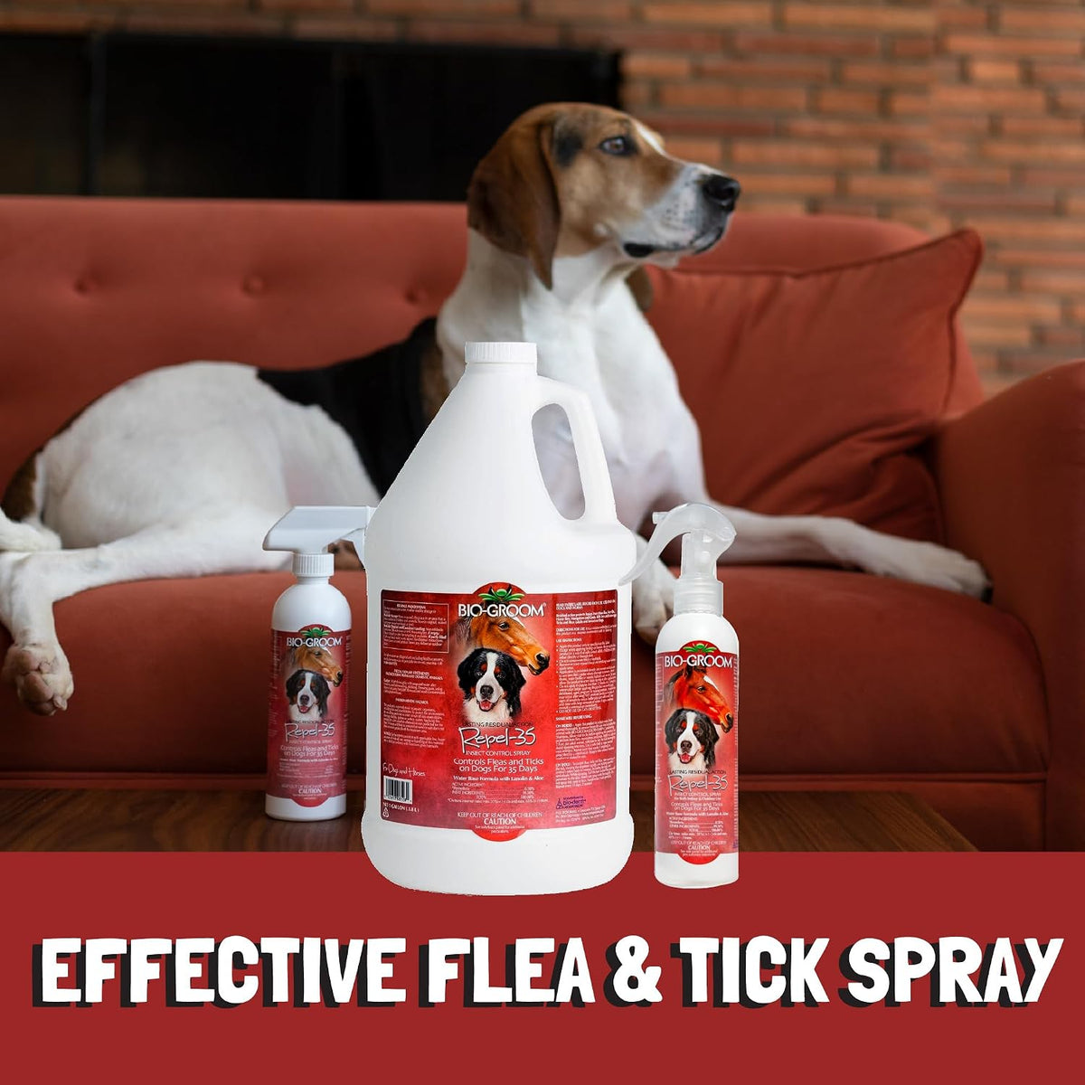 Authentic Bio-Groom Repel-35 packaging for dogs and horses