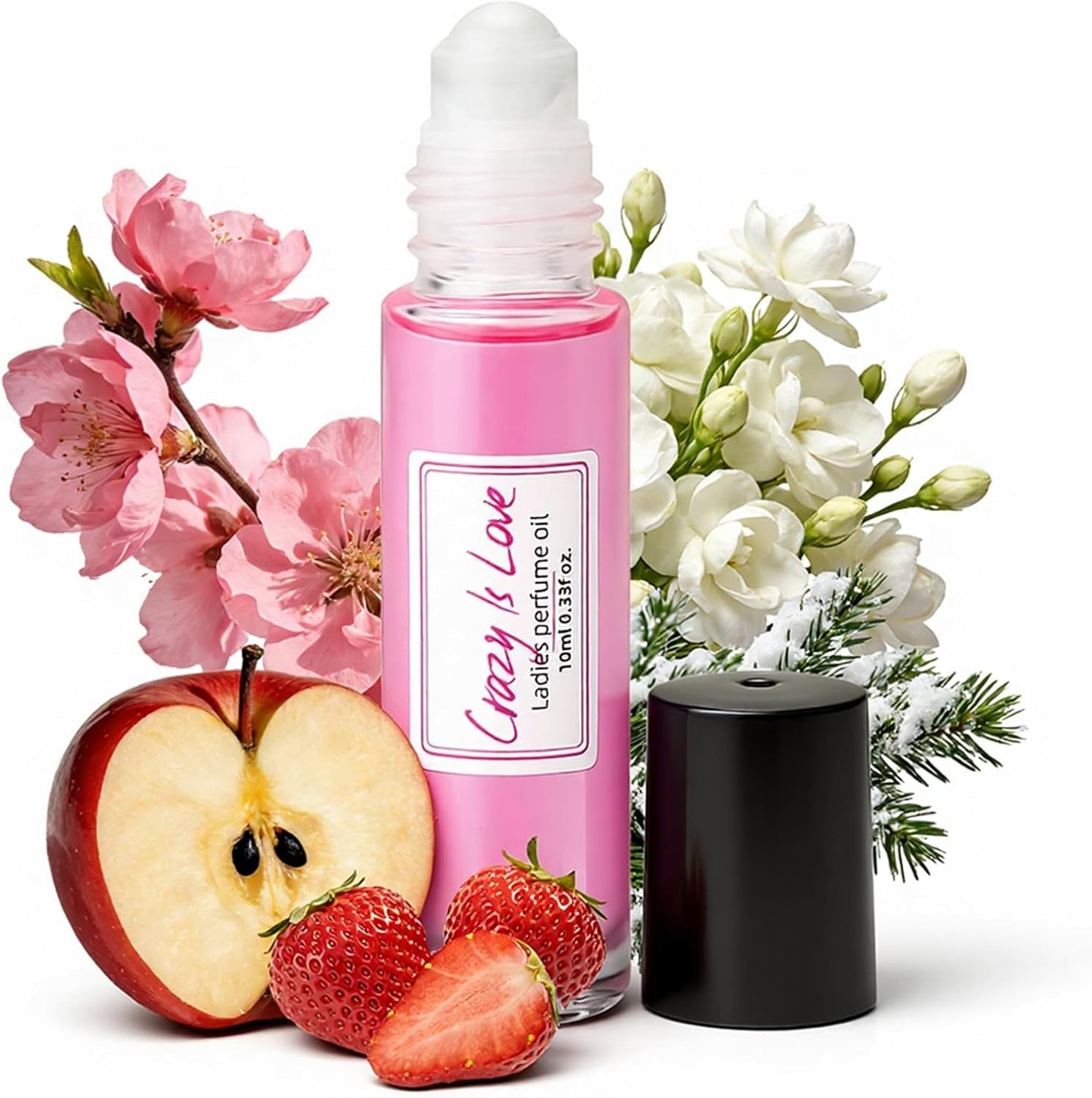 PAT-YES Crazy Is Love pheromones perfume oil for women ten milliliter roll on bottle front view