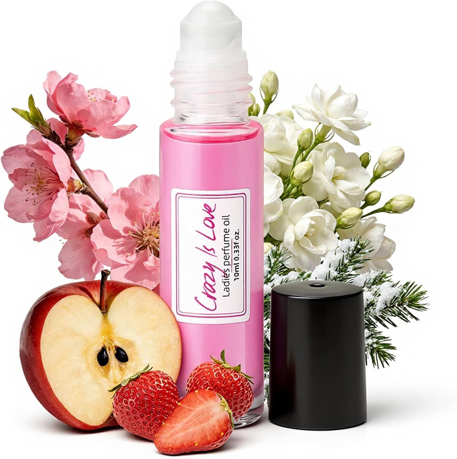 PAT-YES Crazy Is Love pheromones perfume oil for women ten milliliter roll on bottle front view