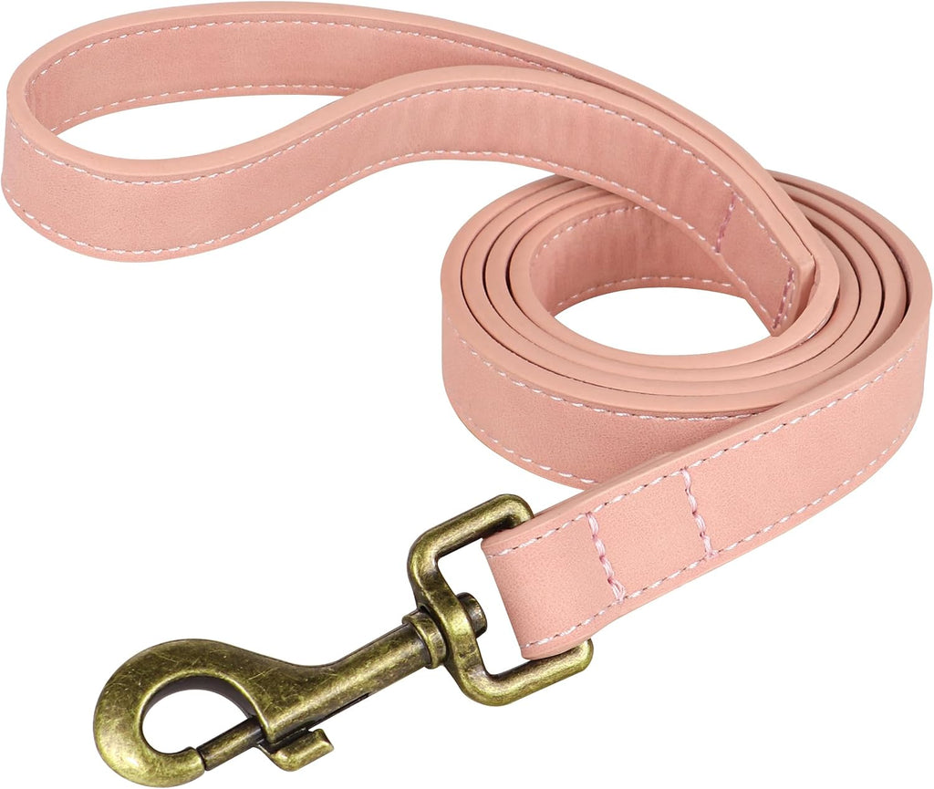 Didog Stylish PU Leather Dog Leash for Small Dogs, Easy to Clean 5ft Small Dog Leash with Metal Tangle-Free Clip, Fashionable and Elegant for Walking, Running and Training,Light Brown, S - Image 11