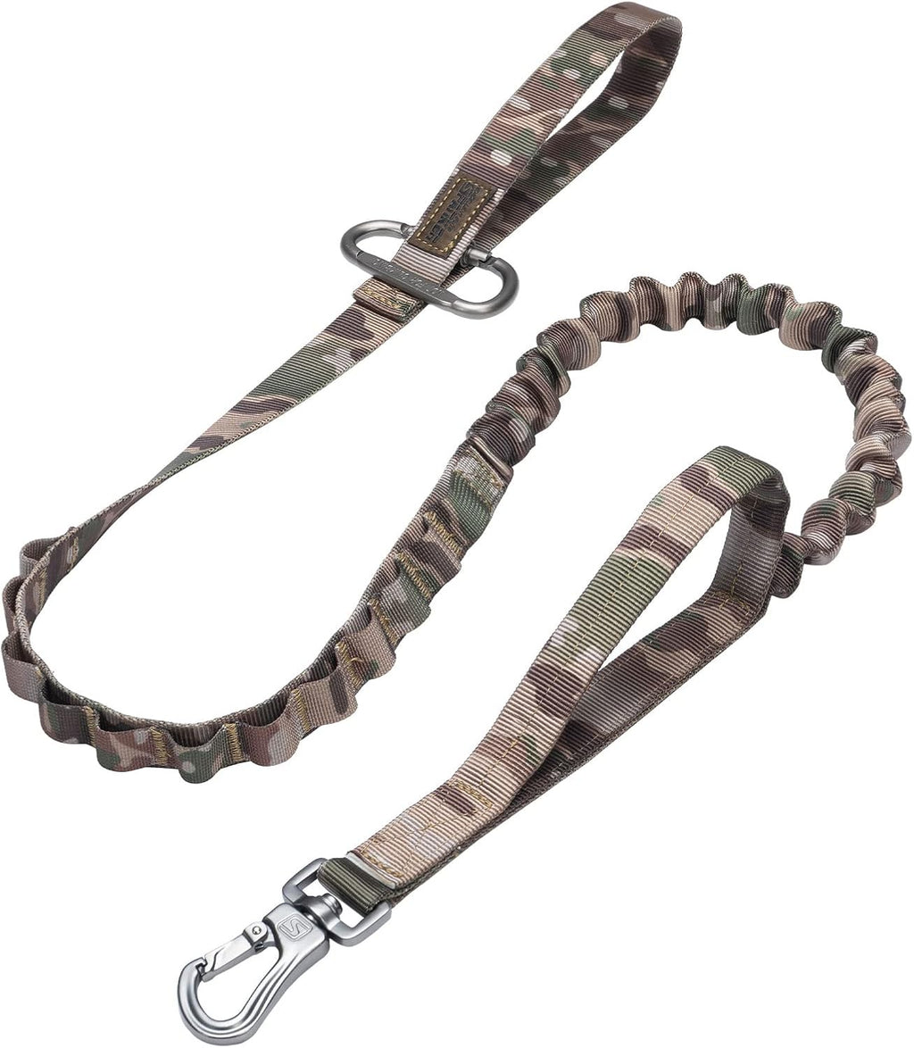 EXCELLENT ELITE SPANKER Tactical Bungee Dog Leash Military Adjustable Dog Leash Quick Release Elastic Leads Rope with 2 Control Handle(Black - Image 12