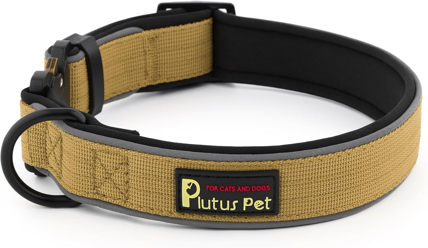 Plutus Pet Tactical Dog Collar, Reflective, Adjustable Heavy Duty Dog Collar, Soft Padded and Comfortable, for Small Medium and Large Dogs (Ranger Green, L) - Image 11