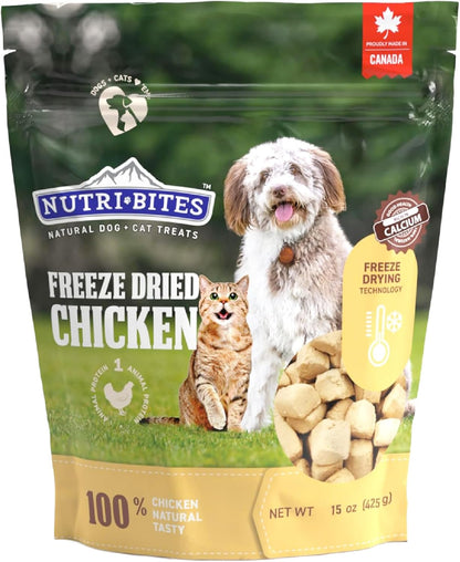 Nutri Bites natural raw beef liver freeze dried treats display