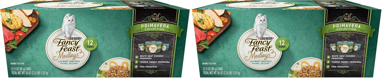 Purina Fancy Feast Wet Cat Food Variety Pack, Medleys Primavera Collection - (2 Packs of 12) 3 oz. Cans - Image 12