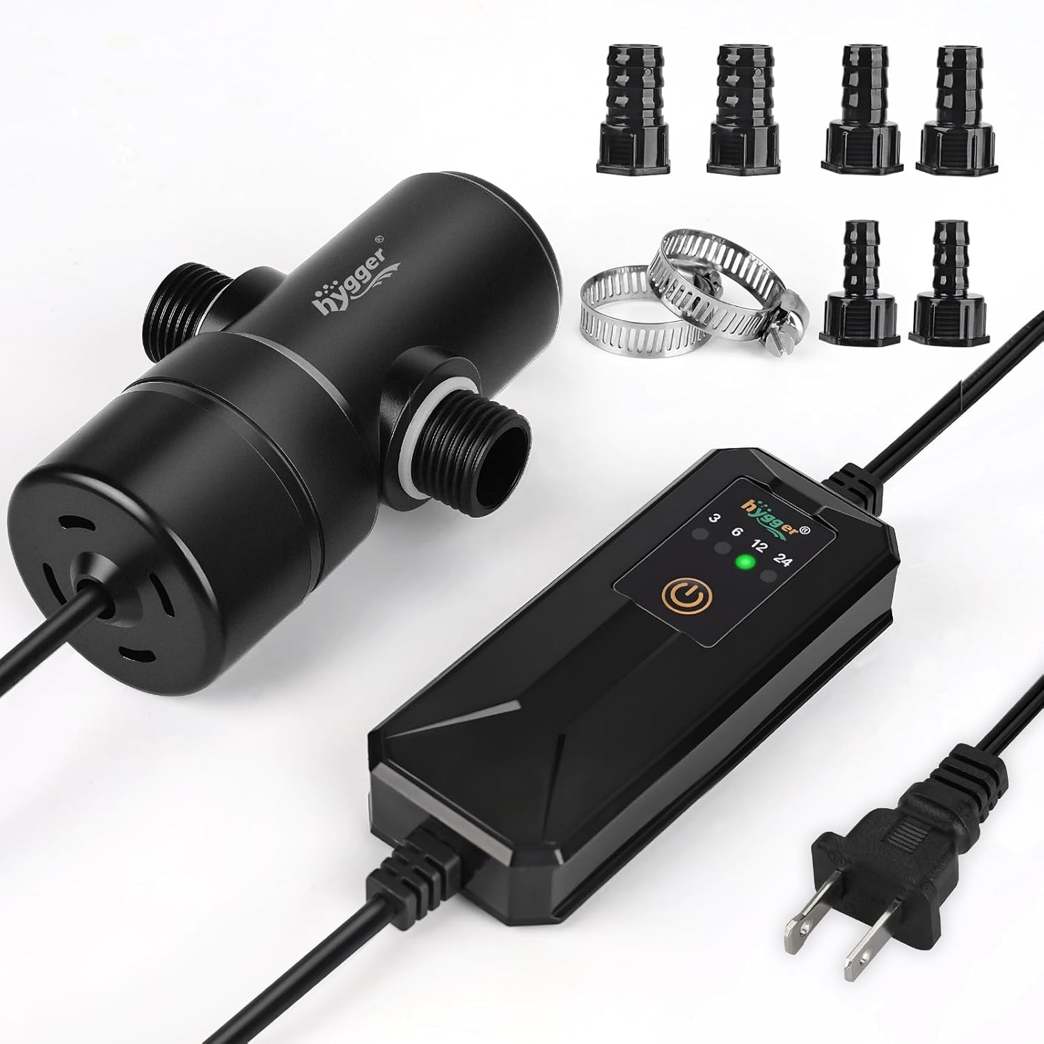 hygger 9W Aquarium U-V Light with Timer, 360 degrees Protective Shield Clean Light for Crystal Clear Green Water, Submersible Fish Tank Cleaner for 60-100 Gallon Freshwater & Saltwater Aquariums - Image 9