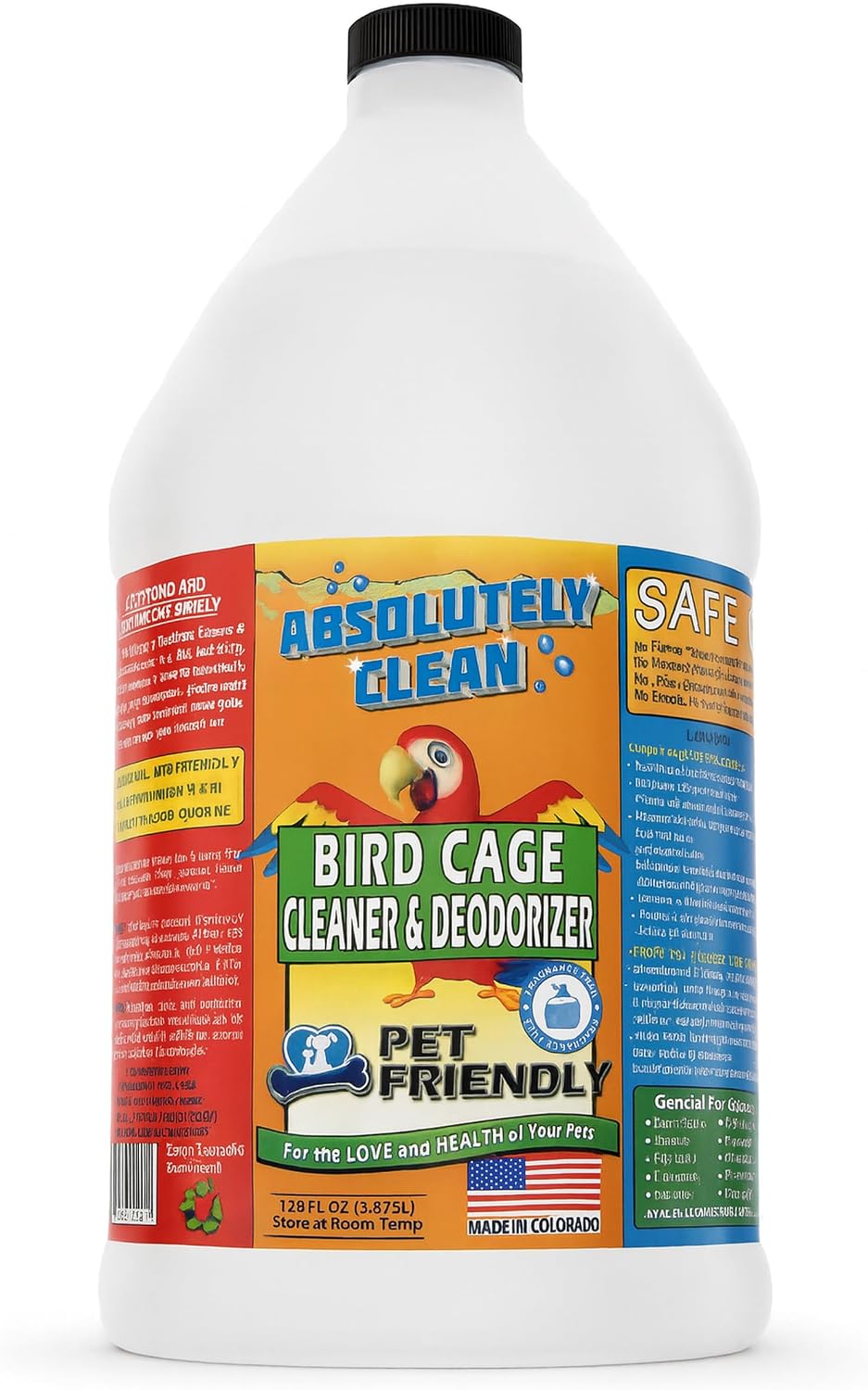 Absolutely Clean Amazing Bird Cage Cleaner and Deodorizer - Just Spray/Wipe - Safely & Easily Removes Bird Messes Quickly and Easily - Made in The US - Fragrance Free (16oz Pack of 1) - Image 12
