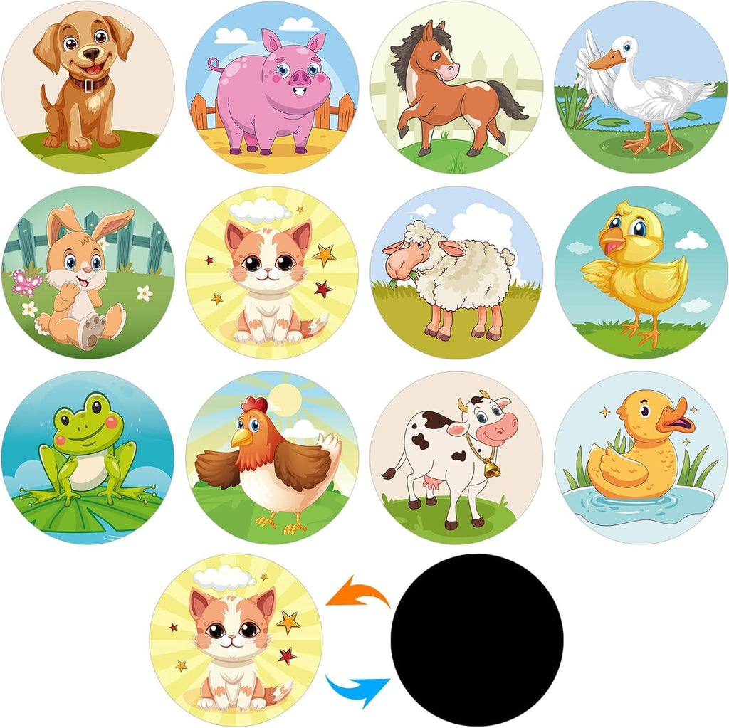 PCTCSHQ potty training stickers set with 12 animal designs