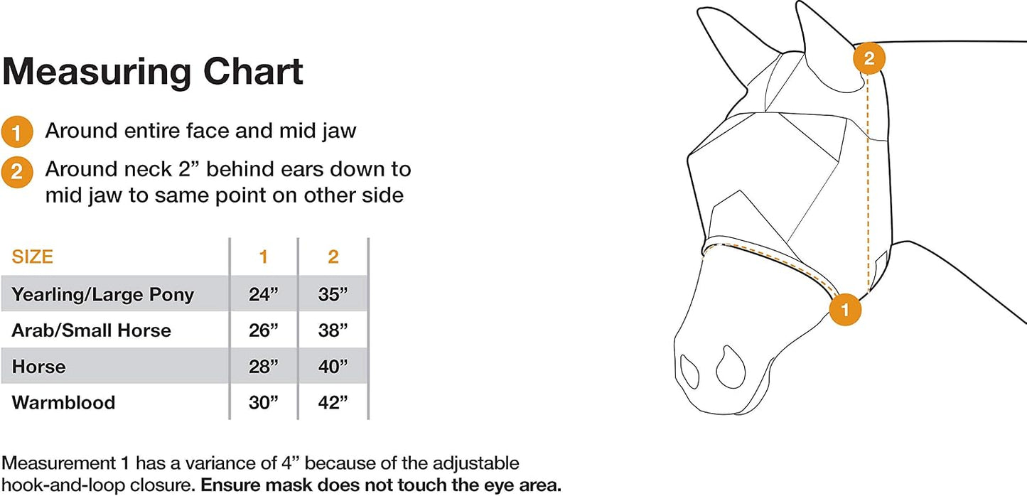 Cashel Econo horse fly mask hook and loop strap detail