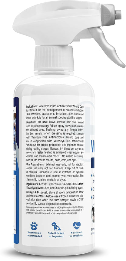 USA imported Vetericyn plus horse wound and skin care spray packaging details
