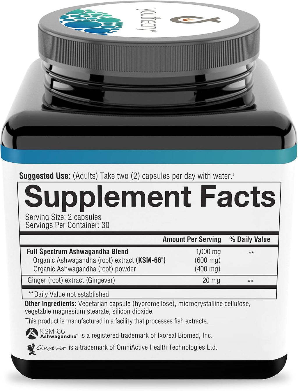 Youtheory Ashwagandha, 1,000 mg, 60 Vegetarian Capsules, 30-Day Supply - Image 7