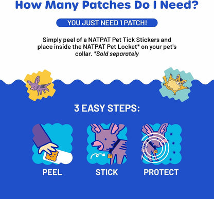 NATPAT pet patches lifestyle view showing long lasting eight hour protection