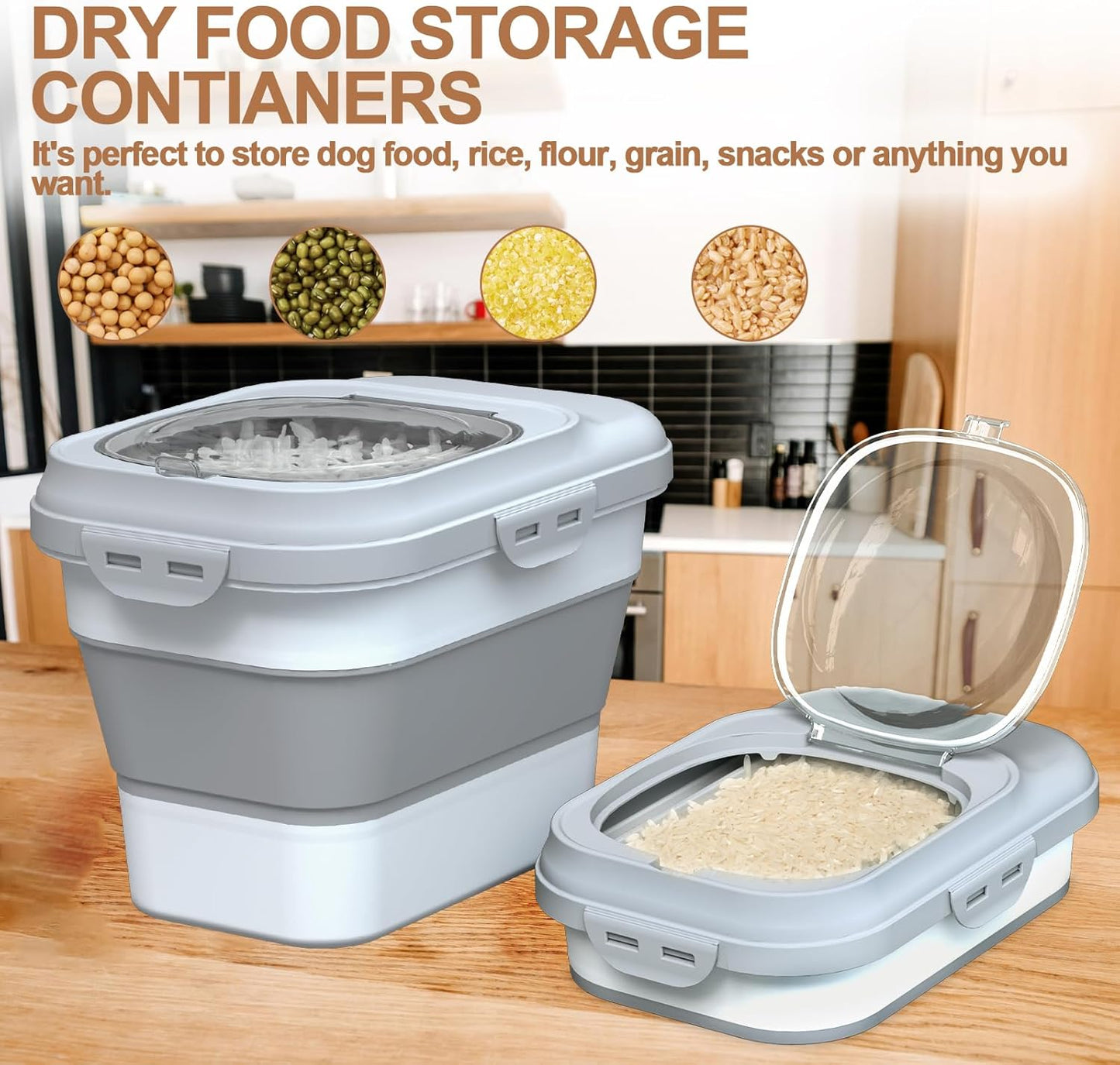Tiovery pet food container showing internal capacity