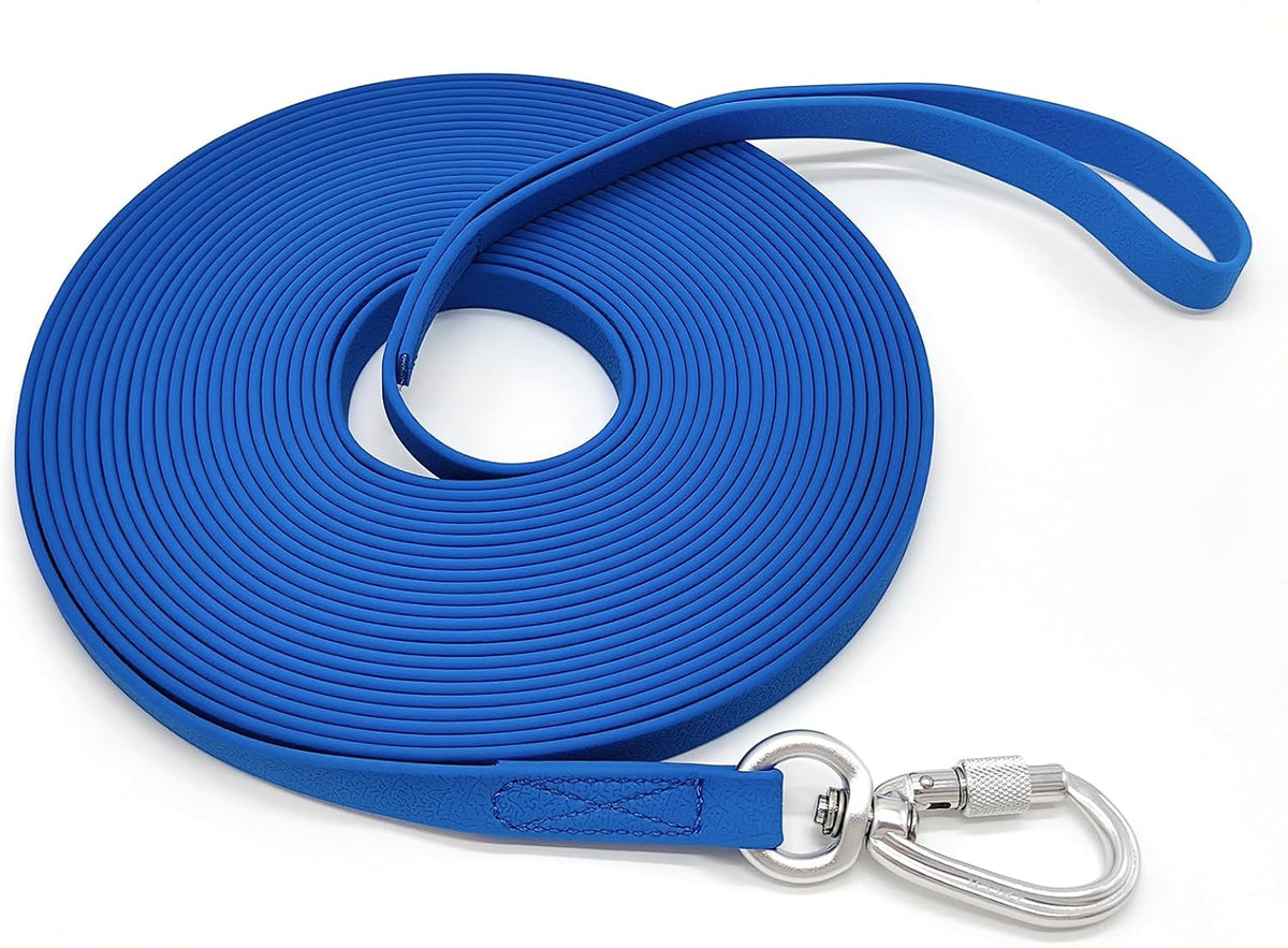 ZALER Long Dog Leash Waterproof Training Leashes 50ft 30ft 20ft 15ft 10ft 6ft, Odor Proof Recall Long Line Lead with Aviation Aluminum Carabiner Clip for Small, Medium, Large Dogs(20FT, Forest Green) - Image 11