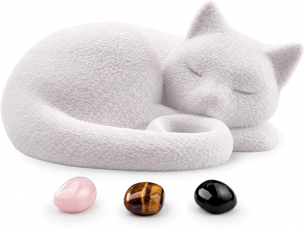 Black Cat Urn for Ashes with Crystal Stones Memorial Keepsake - Image 7