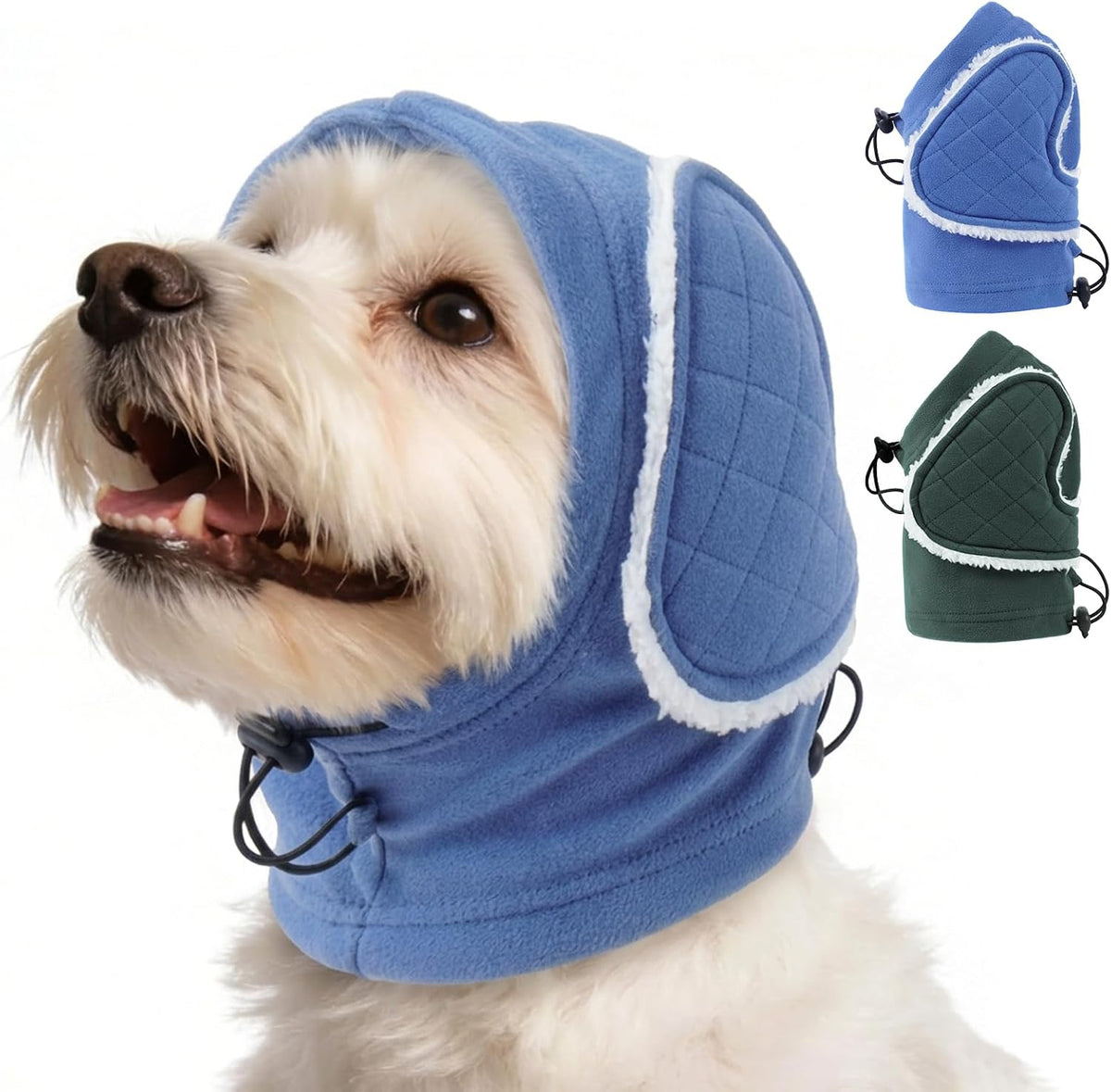 Dog Ear Protection - Adjustable Dog Ear wrap, Warm Dog Calming Hoodie with Sound-Absorbing Pads, Anxiety Relief, Dogs Ear Covers for Noise, Firework, Drying, Grooming, Outdoor (Green, XL) - Image 9
