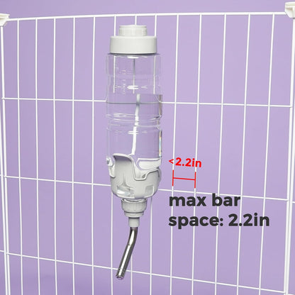 Vannon Rabbit Water Bottle for Cage, Top Fill 34oz Bunny Water Bottle No Drip Automatic Water Dispenser for Dog, Rabbit, Guinea Pig & Small Animals Hanging Cage Water Bottle - Image 9