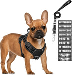 Tactical Dog Harness and Leash Set for Large Dogs,Heavy Duty No Pull Service Dog Vest and 10 Patches with Dog Seat Belt,Reflective Adjustable Pet Harness for Training Walking Hiking Camo L - Image 14