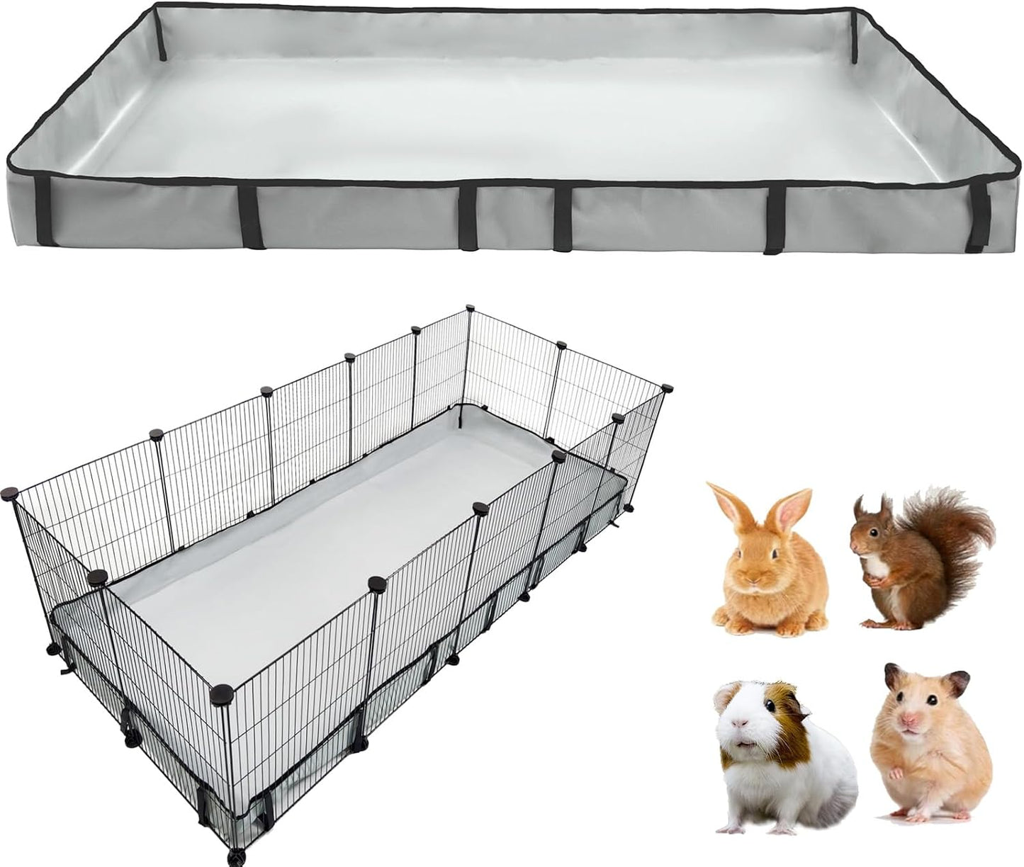 DZWLKJ Guinea Pig Cage Liner Tarp Bottom Waterproof and Washable.Available in 22 Sizes. Base Also for Rabbits, Bunny, Chinchesillas, Hedgehog, Ferrets and Other Small Animals(24x48 inches) - Image 12