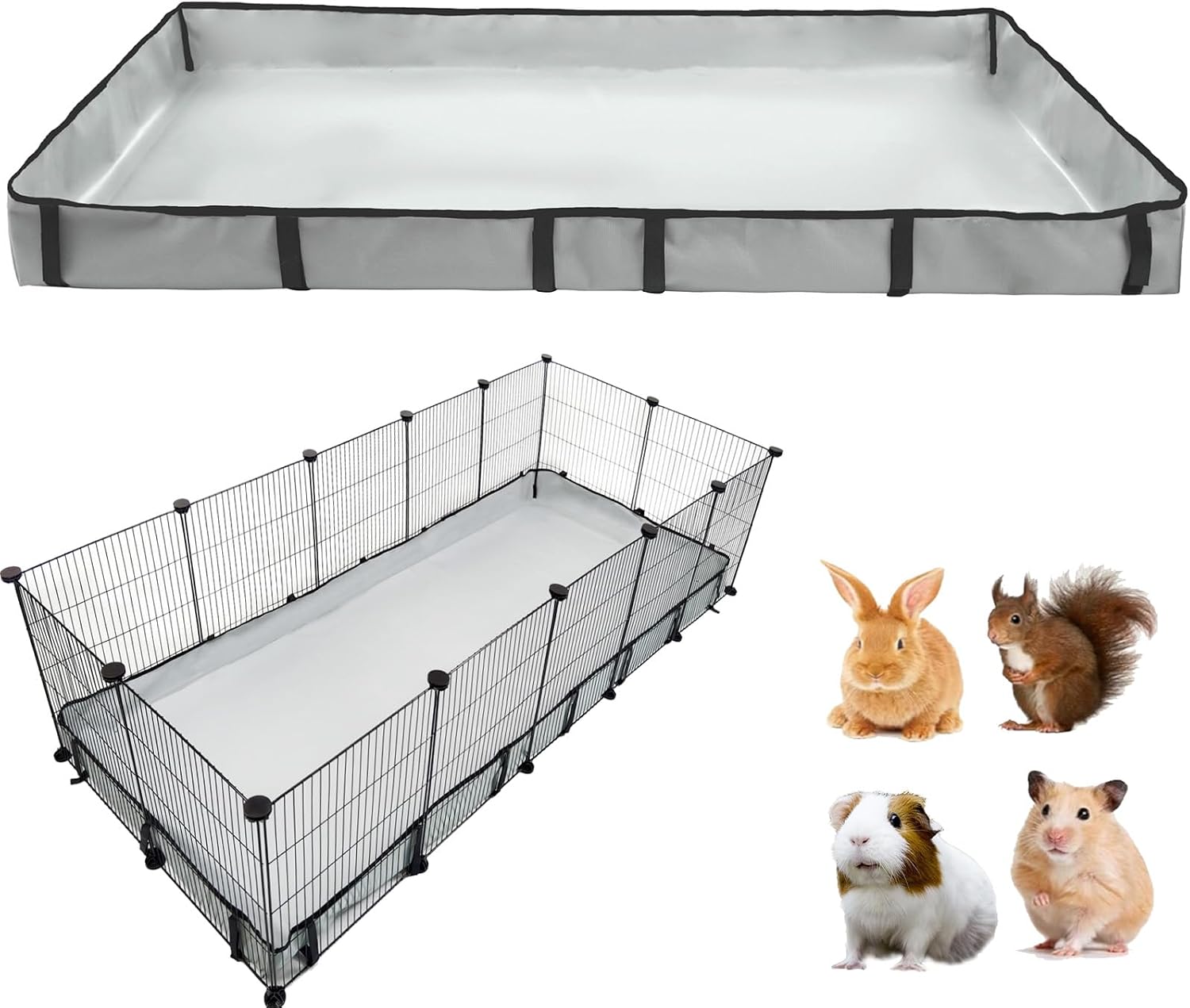 DZWLKJ Guinea Pig Cage Liner Tarp Bottom Waterproof and Washable.Available in 22 Sizes. Base Also for Rabbits, Bunny, Chinchesillas, Hedgehog, Ferrets and Other Small Animals(24x48 inches) - Image 12