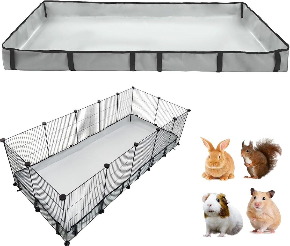 DZWLKJ Guinea Pig Cage Liner Tarp Bottom Waterproof and Washable.Available in 22 Sizes. Base Also for Rabbits, Bunny, Chinchesillas, Hedgehog, Ferrets and Other Small Animals(24x48 inches) - Image 12
