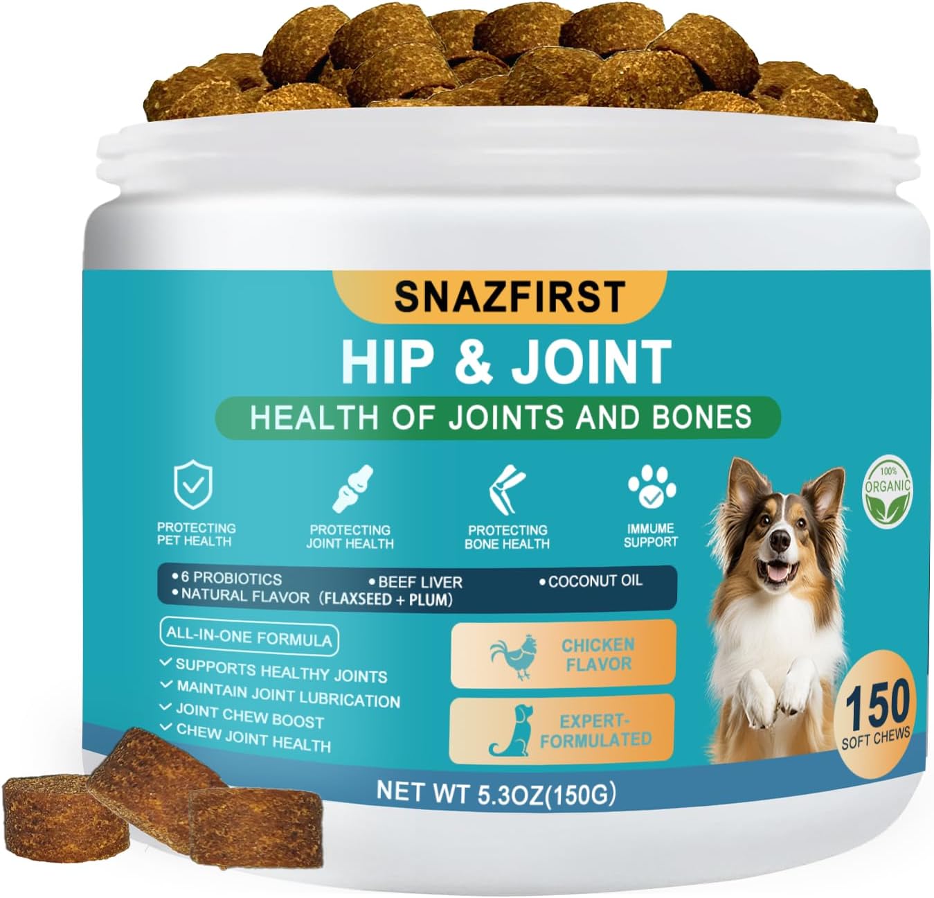 Calming Chews for Dogs Anxiety Relief, Dog Calming Chews-Anxiety and Stress Relief Treats Melatonin Bites Sleep Aid Calm Dog with Noise,Thunder,Barking,Separation(Chicken Flavor, 150 Chews) - Image 9