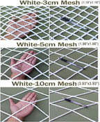 Close up of 3cm square mesh nylon safety netting