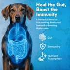 Nutrient dense beef bone broth powder for pet digestive health