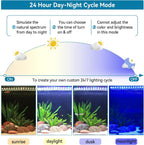 Hygger WRGB aquatic plant light seven color options display