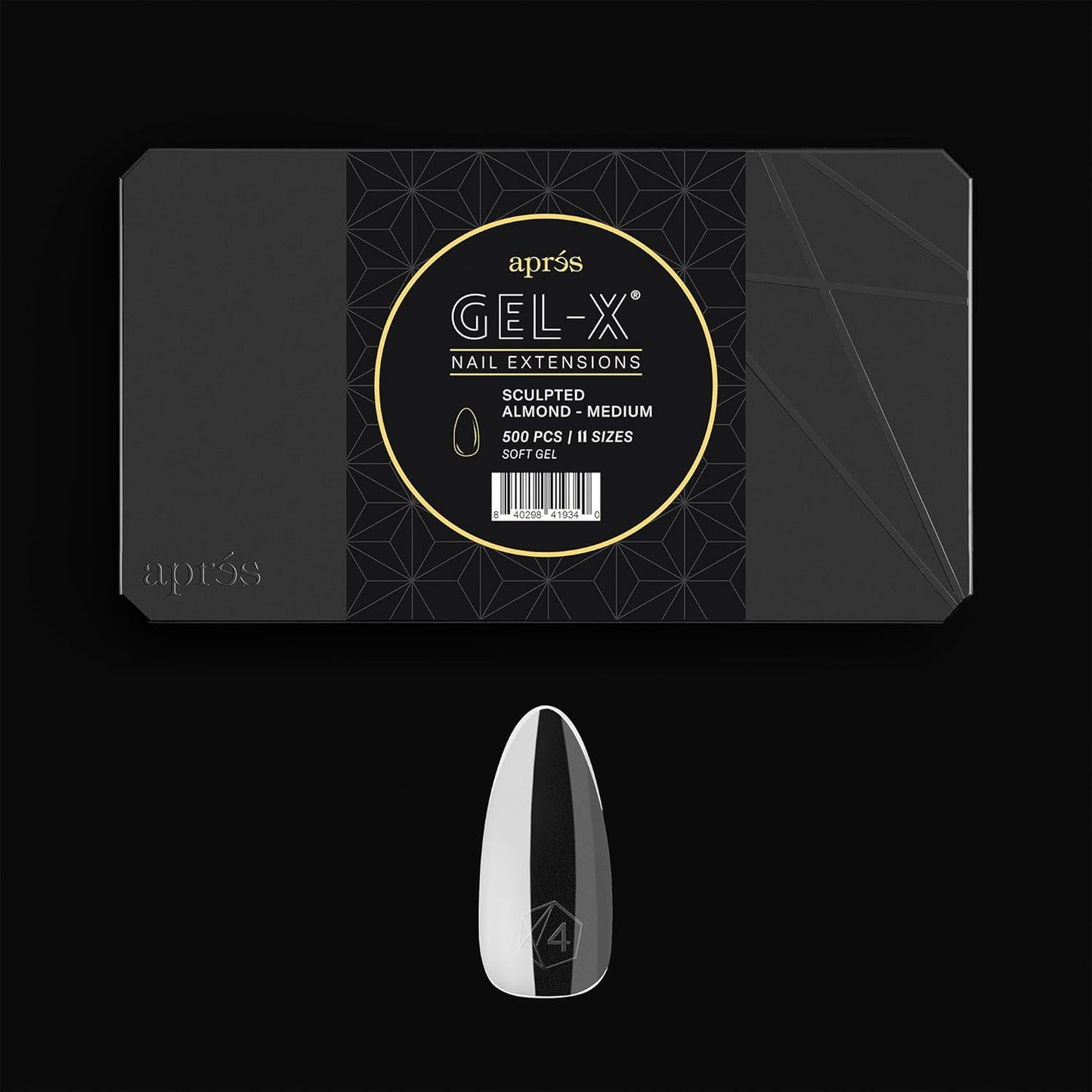 AprÃ©s Gel-X Sculpted Almond Tip Box front view