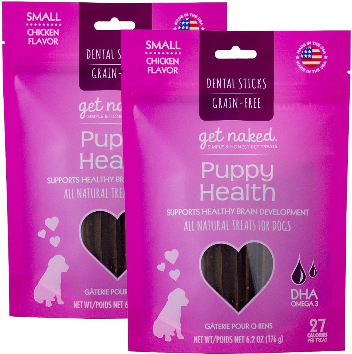 Get Naked Grain Free 1 Pouch 6.2 Oz Puppy Health Dental Chew Sticks, Small - Image 10