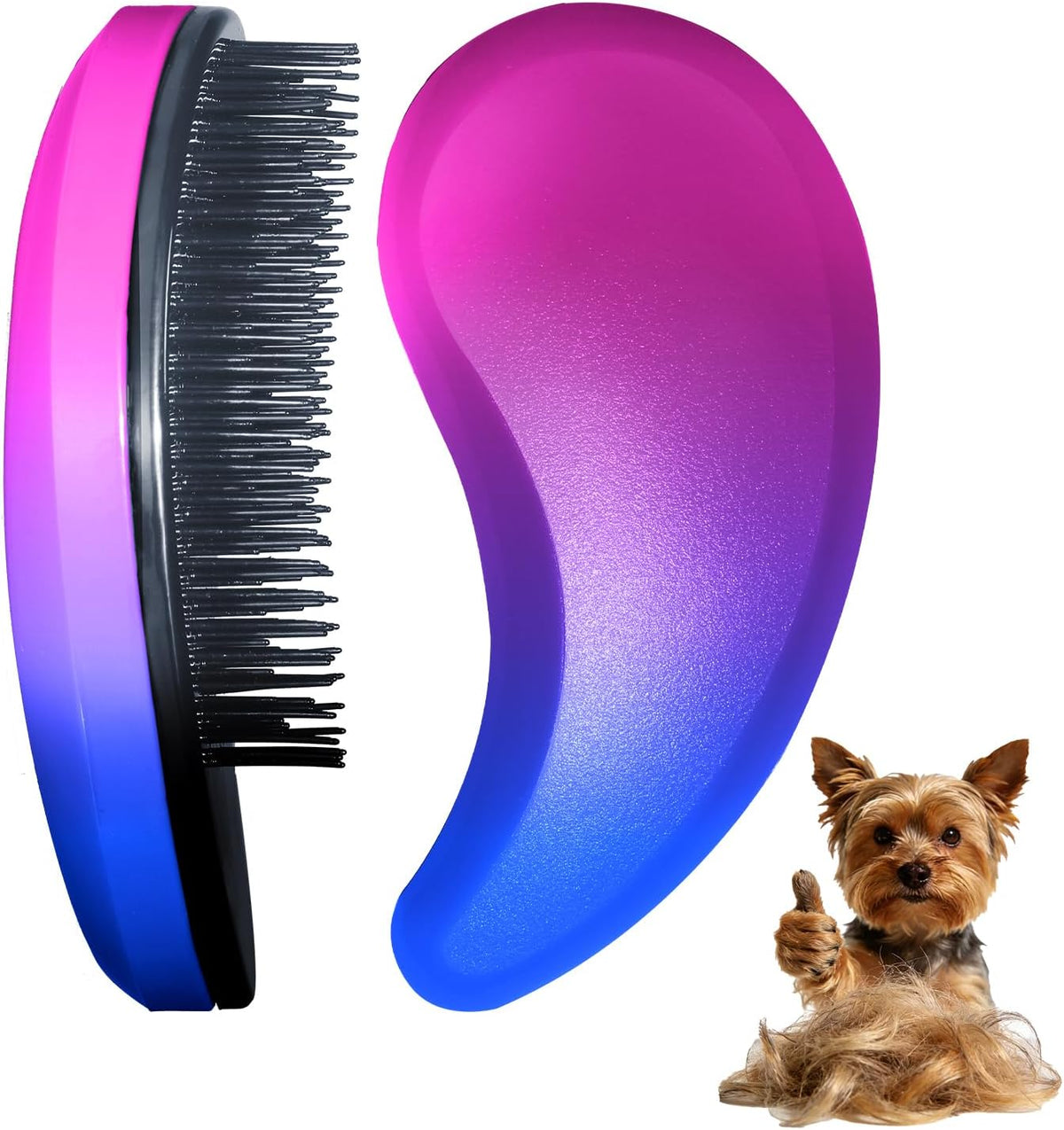 Small Dog Brush- Grooming Tool for Teddy, Yorkies, Maltese, Shih Tzu, Chihuahua - Puppy Hair Brush (Blue) - Image 9