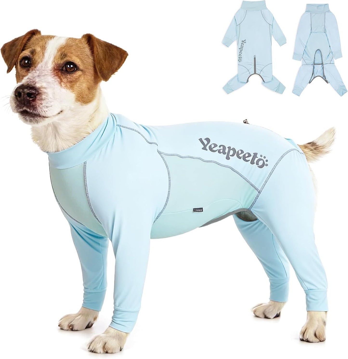 Dog Sun Protection Cooling Suit UPF 50+, Quick-Dry Breathable Jumpsuit for Large & Medium Dogs, Outdoor Dirt-Resistant Shedding Control Pet Apparel (Ice Blue, 4X-Large) - Image 9