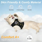 Beautyzoo soft mesh cat harness side profile on a kitten