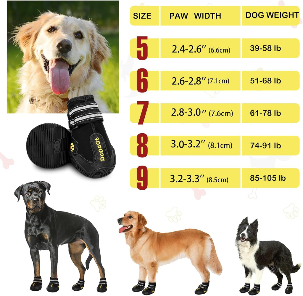DcOaGt dog boots showing rugged anti-slip sole texture