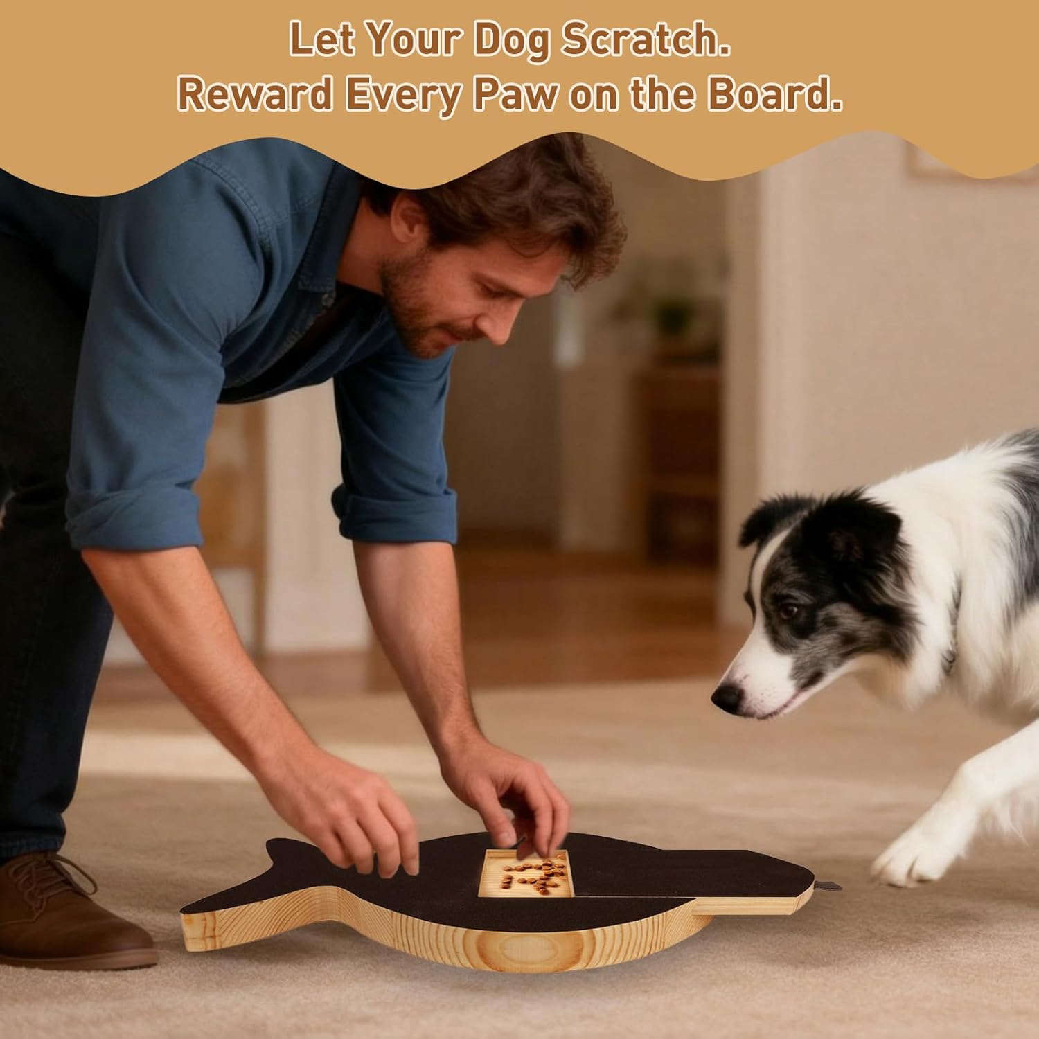 Top view of Vivifying wooden dog nail filing station