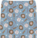 ZoUbqchY blue baseball baby changing pad cover front view