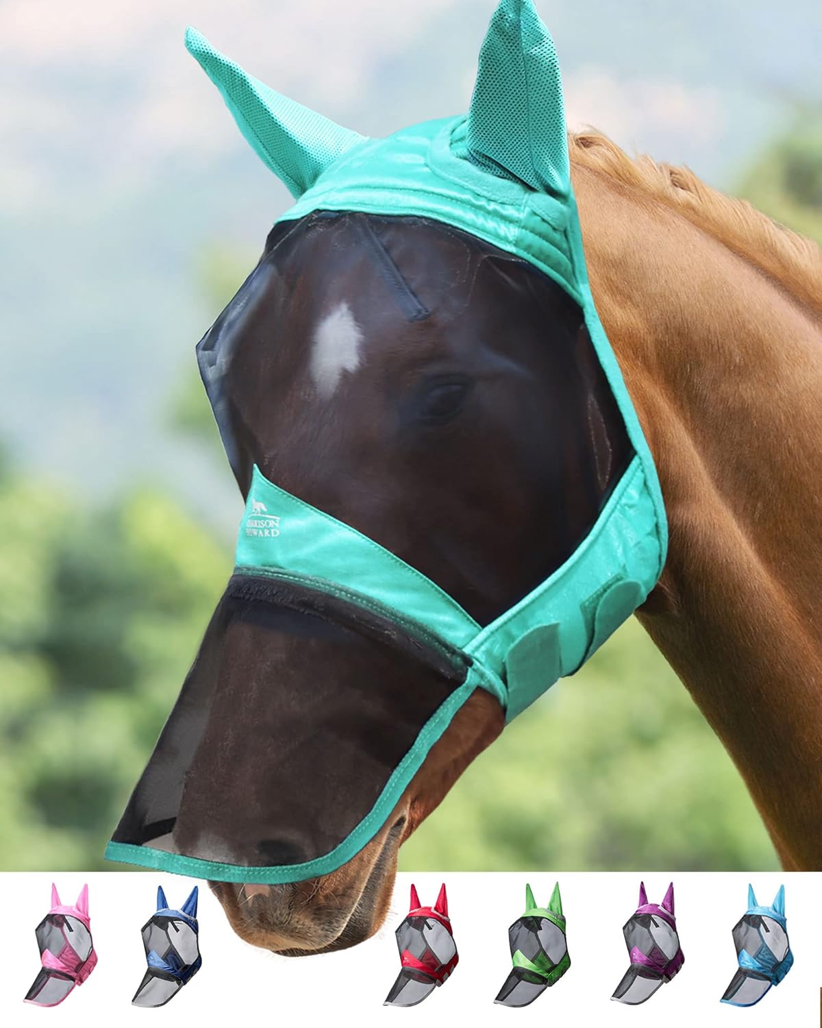 Harrison Howard CareMaster Pro Luminous Horse Fly Mask front view