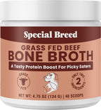 Bone Broth Powder for Dogs and Cats - Dog & Cat Food Topper for Picky Eaters - Grass Fed Beef Bone Broth Supplement - Supports Hydration, Joint, Immunity & Heart Health - Serve Dry or Wet - 9.5oz - Image 10