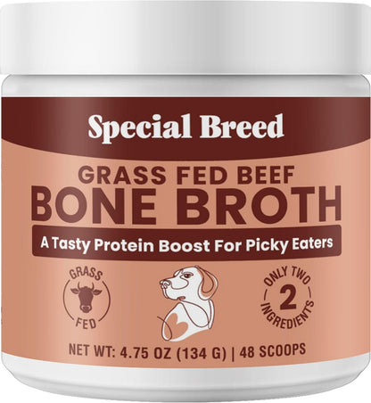 Bone Broth Powder for Dogs and Cats - Dog & Cat Food Topper for Picky Eaters - Grass Fed Beef Bone Broth Supplement - Supports Hydration, Joint, Immunity & Heart Health - Serve Dry or Wet - 9.5oz - Image 10
