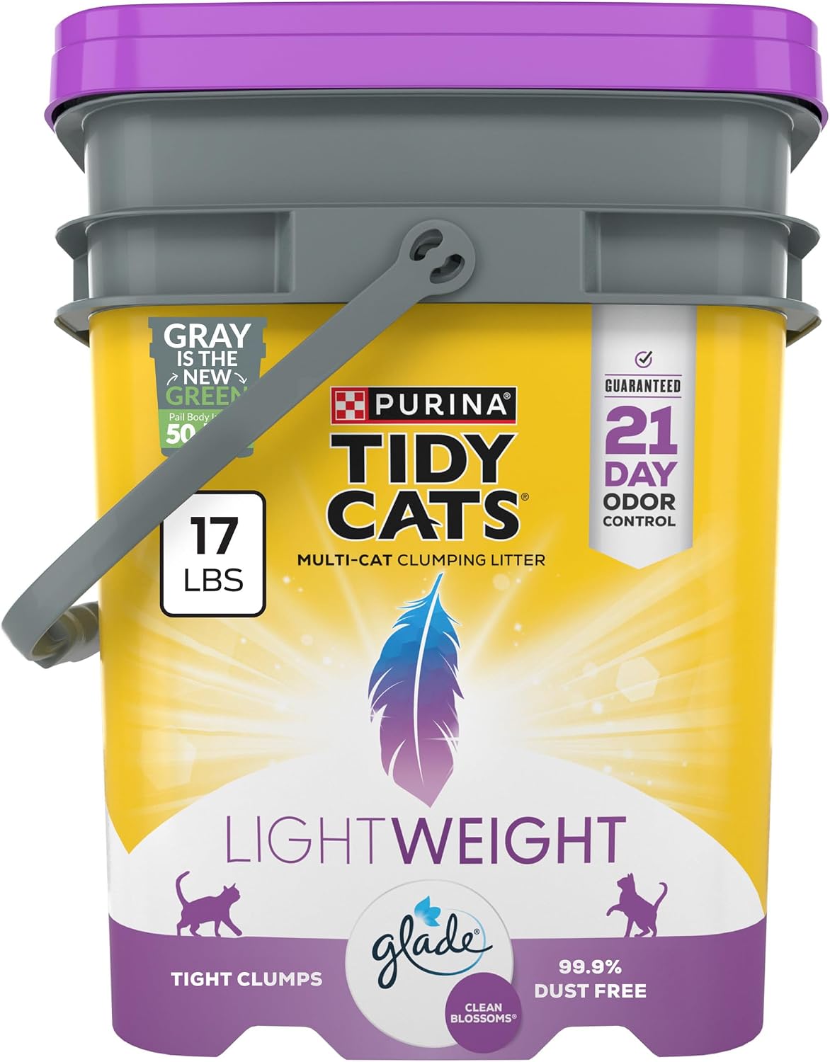 Purina Tidy Cats LightWeight4-In-1 Strength Multi-Cat, Odor control, Clumping, 99.9 Percent Dust Free Cat Litter - 17 lb. Box - Image 11