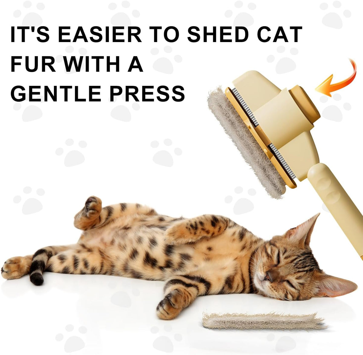 Triharyar two pieces pet comb with dual length stainless steel teeth