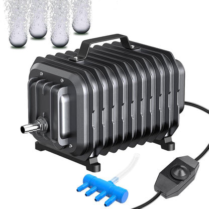 Devopet 254GPH commercial aquarium air pump front view for fish tanks