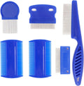 MoHern 6-piece blue pet flea comb set front view