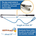Close up view of the machine washable braided fleece rope lure attachment