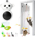 Aleena Enterprises LLC interactive cat toy front view mounted on a doorway.