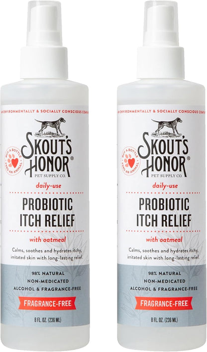 SKOUT'S HONOR Probiotic Itch Relief Spray for Pets - Non-Medicated, Fragrance-Free, Natural, Vegan, Long-Lasting Relief, with Soothing Aloe & Avocado Oil, 8 oz - Image 12