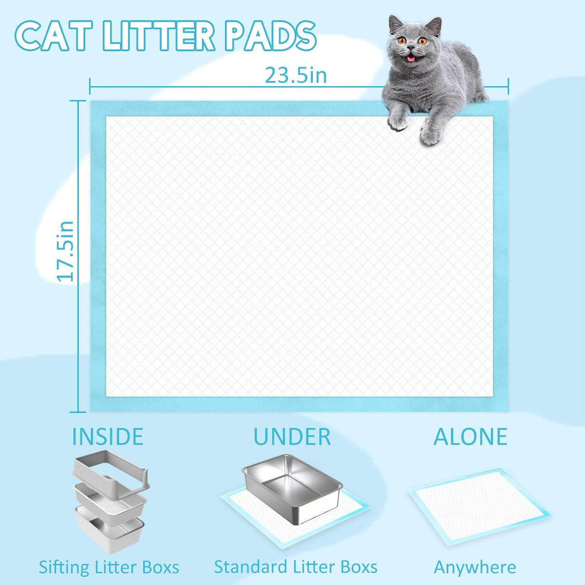 Close up of the textured super absorbent layer on the cat pee pad refill